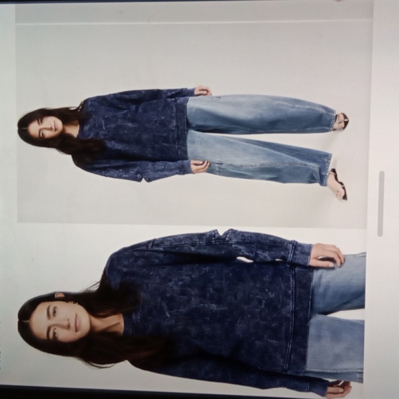 We The Free People Acid Wash Thin Sweatshirt Womens Large Oversize - Picture 9 of 11